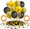 Cheers to 80 Years Balloons Black and Gold 80 Birthday Decorations for Women Men 80th Birthday Balloons Latex Gold Confetti Balloon 80 Anniversary Theme Happy Birthday Party Supplies 12 inch